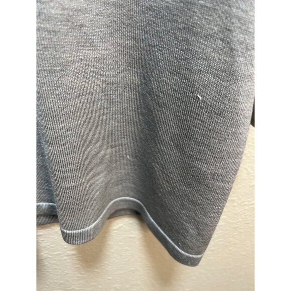 Banana Republic Womens Light Gray V-Neck Knit Sweater 3/4 Sleeves L - Picture 3 of 5